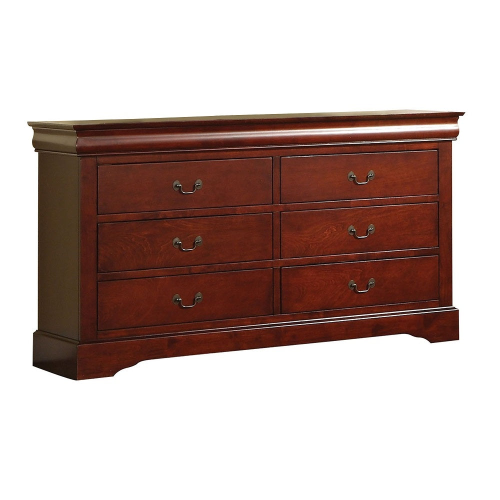 Acme - Louis Philippe III Dresser 19525 Cherry Finish