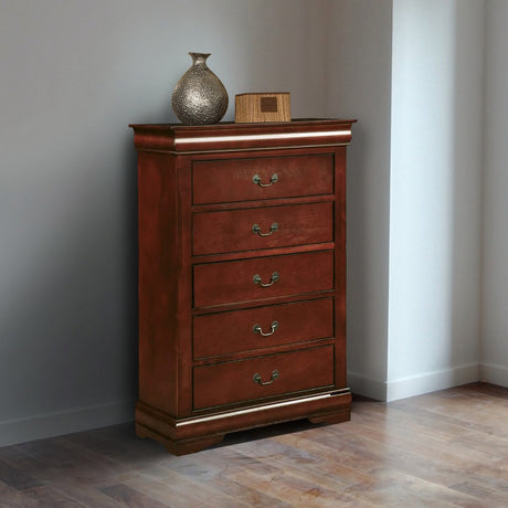 Acme - Louis Philippe III Chest 19526 Cherry Finish