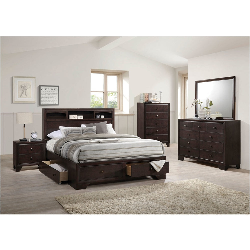 Acme - Madison II EK Bed 19557EK Espresso Finish