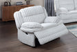 Beautiful Upholstered Light Gray Fur Like Corduroy 1pc Manual Motion Glider Recliner Console Drawer Living Room Reclining Couch