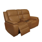 Ziggy Power Reclining Loveseat With Console, Power Headrest, Lumbar, Heat & Massage - Camel | Flexsteel