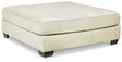 Ashley Parchment Rawcliffe Oversized Accent Ottoman - Chenille | Home Elegance USA