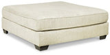 Ashley Parchment Rawcliffe Oversized Accent Ottoman - Chenille - 1960408 - Home Elegance USA - 1