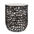 Sabena Marble Outdoor Side Table Black / White - White / Black by Uttermost - View 1