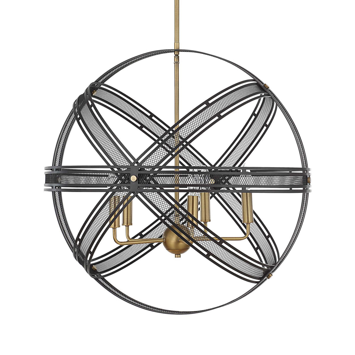 Spherical 5 Light Pendant - Bronze / Black by Uttermost - View 3