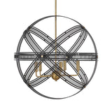 Spherical 5 Light Pendant - Bronze / Black by Uttermost - View 3
