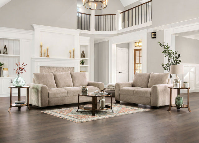 Dagmar - Sofa & Loveseat - Beige | Home Elegance USA