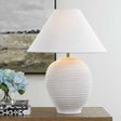 Rocio Ceramic Table Lamp - White by Uttermost - View 1