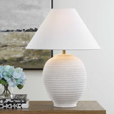 Rocio Ceramic Table Lamp - White by Uttermost - View 1