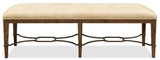 Cashiers Bed Bench Chestnut / Vintage Ecru - Beige / Dark Brown by Hooker Furniture - View 2