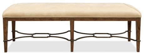Cashiers Bed Bench Chestnut / Vintage Ecru - Beige / Dark Brown by Hooker Furniture - View 2