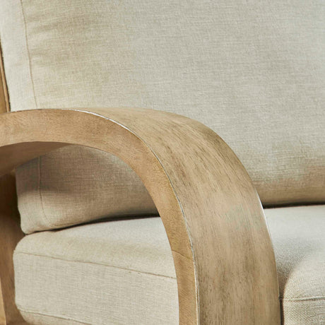 Barbora Wooden Accent Chair - Light Brown / Beige by Uttermost - View 6