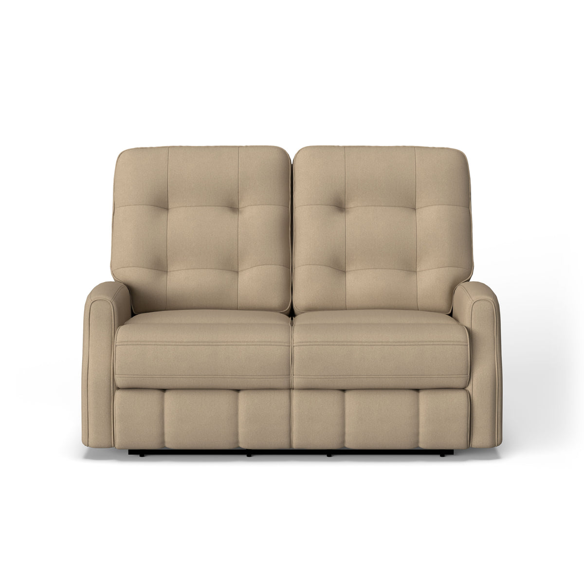 Devon Transitional Fabric Power Reclining Loveseat, Power Headrests | Flexsteel