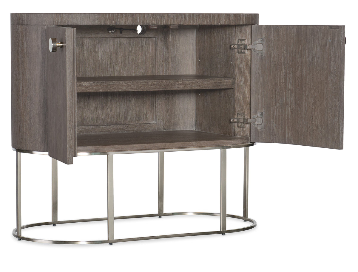 Modern Mood Oval Nightstand - Dark Brown / Dark Gray by Hooker Furniture - View 3