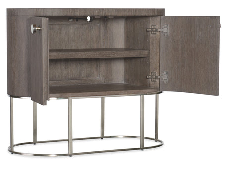 Modern Mood Oval Nightstand - Dark Brown / Dark Gray by Hooker Furniture - View 3