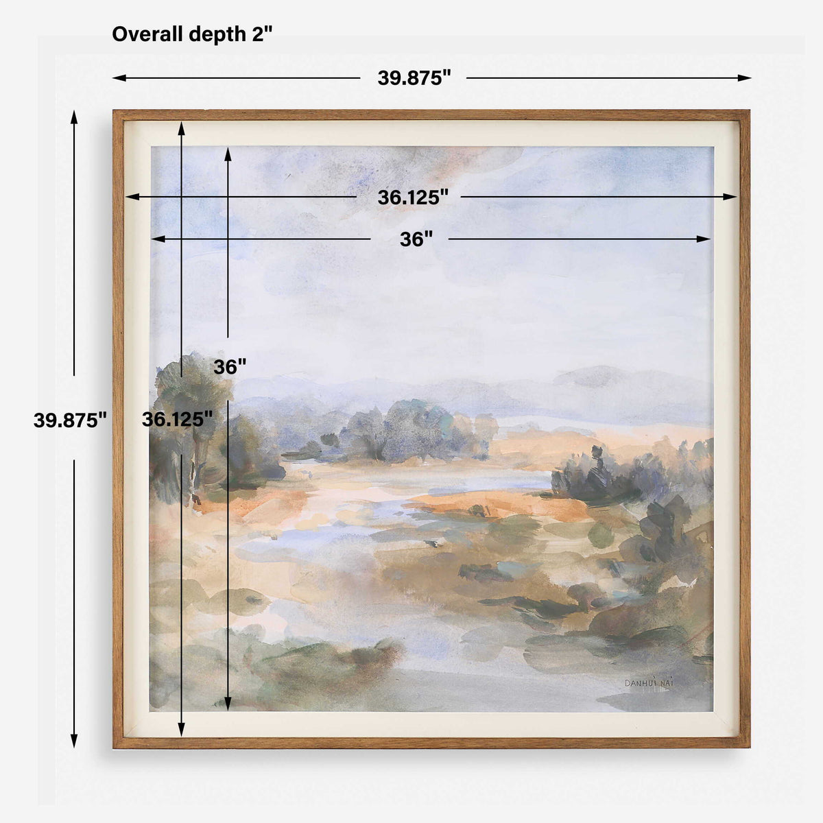 River Afternoon Landscape Print - Light Brown by Uttermost - View 8