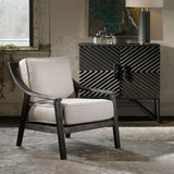 Lyle Accent Chair Beige - White / Dark Brown by Uttermost - View 2