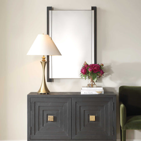 Cunene Industrial Wall Mirror - Black by Uttermost - View 3