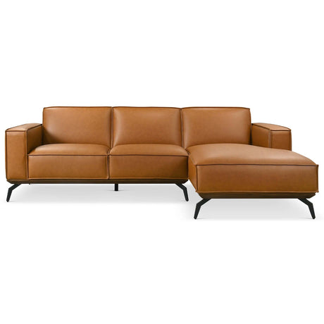 Brenham Easy Clean Modern Right Sectional Sofa & Chaise - sold by Home Elegance USA