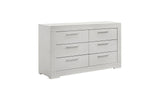 Blanca Modern Style 6- Drawer Dresser Made with Wood in White