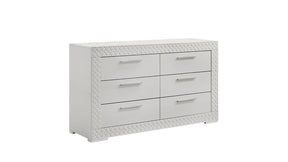 Blanca Modern Style 6- Drawer Dresser Made with Wood in White