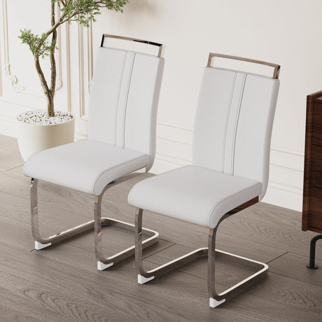 55.12-70.87' expandable square dining table set that can accommodate 4-6 people, equipped with 6 C-shaped tubular cushioned armless dining chair,  kitchen table and chair set, with metal legs - sold by Home Elegance USA