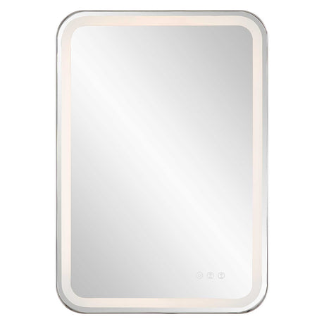 Crofton Lighted Nickel Vanity Mirror - Gray by Uttermost - View 4