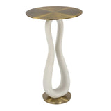 Sonia Modern Accent Table Brass - Gold / White by Uttermost - View 4