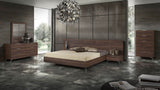 Queen Brooklyn Italian Modern Walnut Bed
