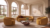 Divani Casa Andrew - Modern Orange Fabric Sofa Set