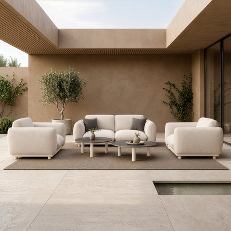 Palma - Outdoor Grey Olefin Fabric Sofa Set - View Image 1