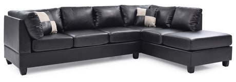 Malone G643B-SC Sectional ( 3 Boxes) , BLACK - sold by Home Elegance USA