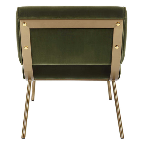 Knoll Mid-Century Accent Chair - Green by Uttermost - View 6