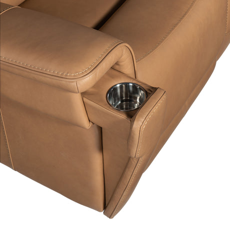 Lyra Zero Gravity Power Sofa With Power Headrest - Light Brown by Hooker Furniture - View 2