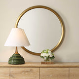 Atkinson Modern Round Mirror Brass - Gold by Uttermost - View 2