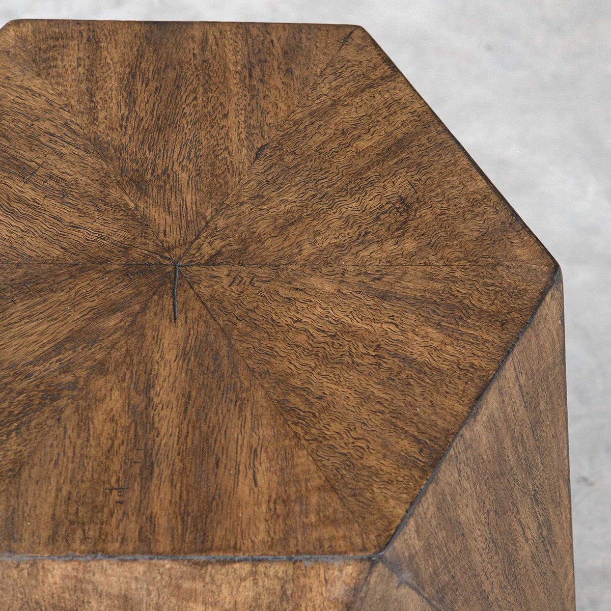 Volker Honey Geometric Accent Table - Dark Brown by Uttermost - View 6