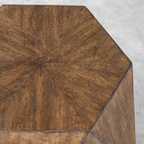 Volker Honey Geometric Accent Table - Dark Brown by Uttermost - View 6