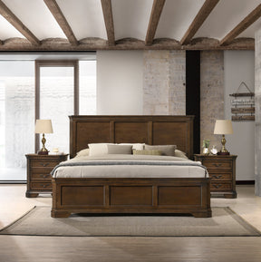 Maderne Traditional 3-Piece Wood Bedroom Set with Queen Size Panel Bed and Two Nightstands - sold by Home Elegance USA