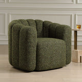 Lenoir Upholstered Swivel Chair - Dark Green by Uttermost - View 3