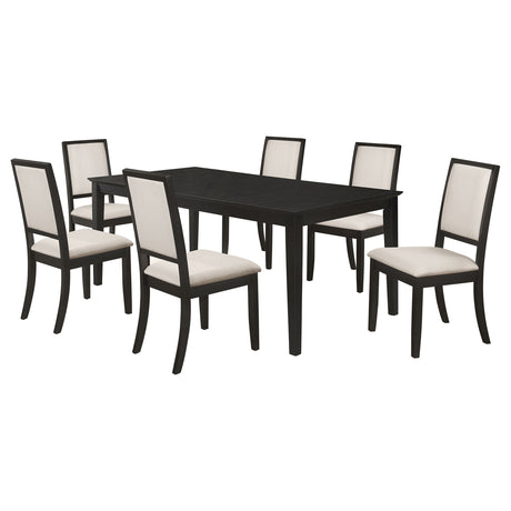 Daniela Black and Cream 7-piece Dining Set - sold by Home Elegance USA
