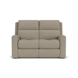 Score Transitional Fabric Power Reclining Loveseat With Power Headrests & Lumbar | Flexsteel