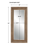 Missoula Large Natural Wood Mirror - Dark Brown by Uttermost - View 7