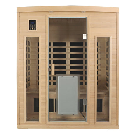 Low EMF Three-Person Far-Infrared Sauna Room with Bluetooth & LED Lighting - sold by Home Elegance USA