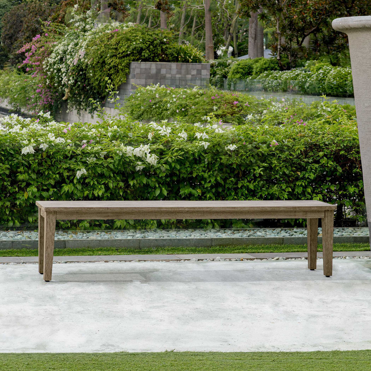 Forsyth Outdoor Bench - Dark Gray by Uttermost - View 2