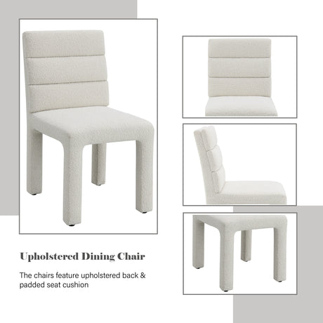 Hettie Dining Table W/Engineered Stone Top 7Pcs Dining Room Set - sold by Home Elegance USA