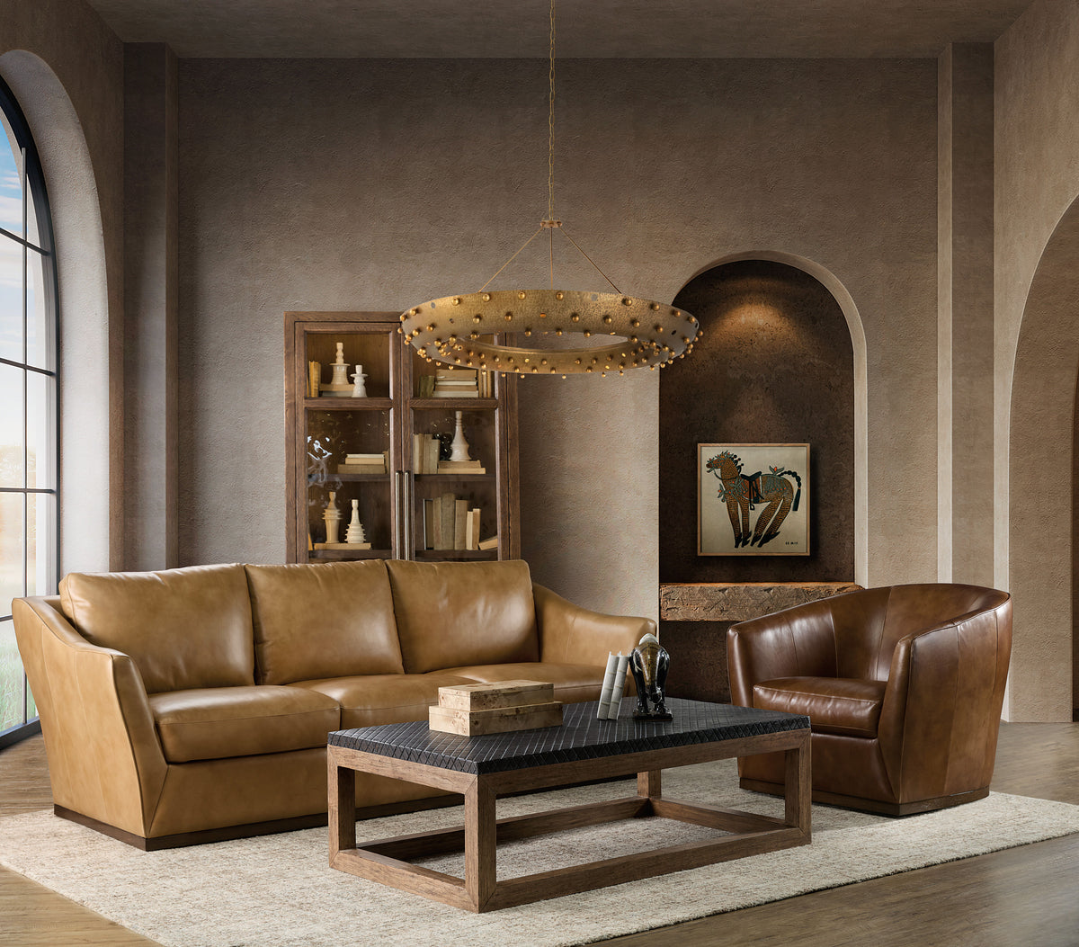 Fairfax Swivel Chair - Dark Brown by Hooker Furniture - View 4