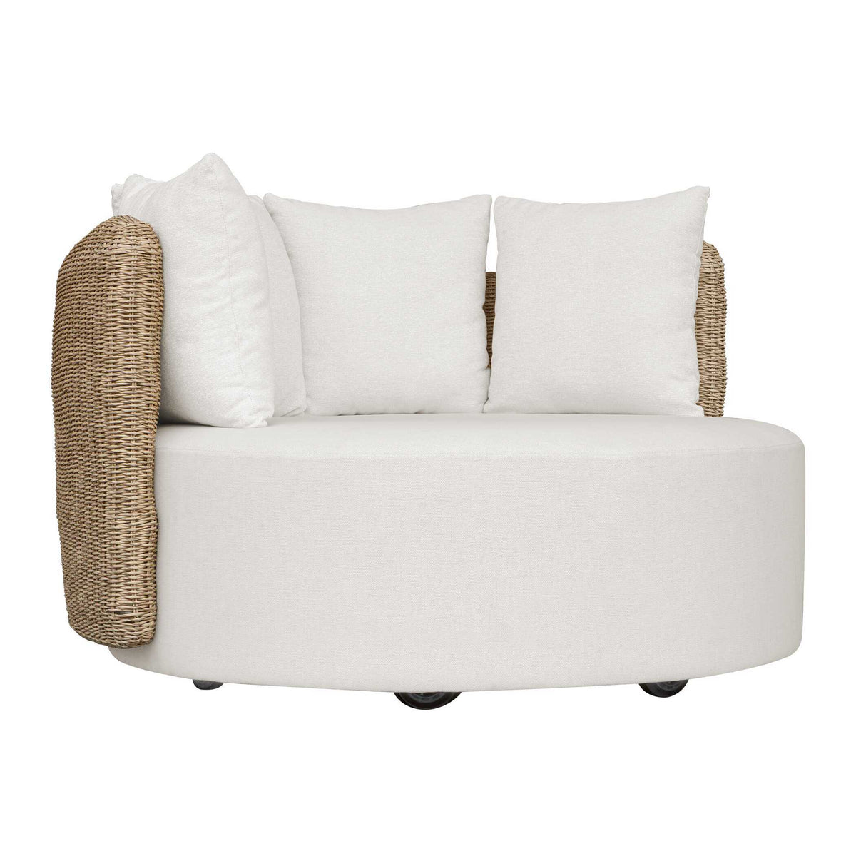 Sunset Outdoor Round Swivel Day Bed - White by Uttermost - View 3