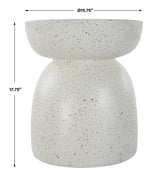 Inhale Cast Accent Table - White by Uttermost - View 6