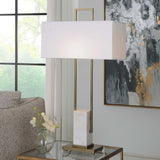 Column White Marble Table Lamp by Uttermost - View 2