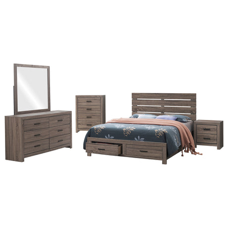 Sherwood Barrel Oak 5-piece Queen Bedroom Set - sold by Home Elegance USA